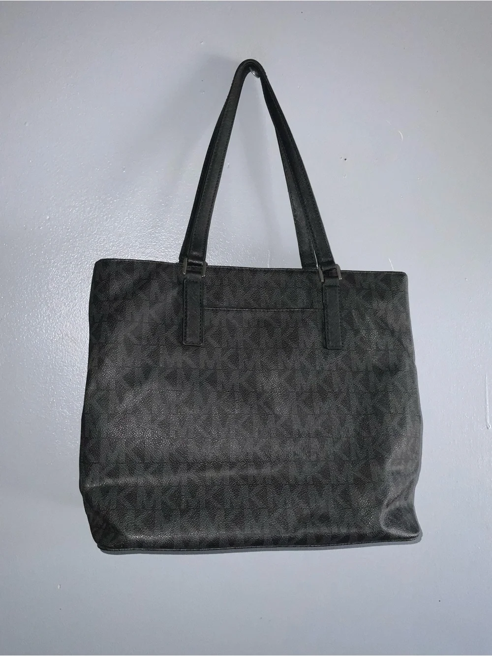 Michael Kors Black Large Signature Jet Set Tote Shoulder Bag